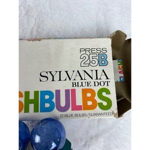 Sylvania Vintage Box Blue Dot Flashbulbs (5) Press 25 B